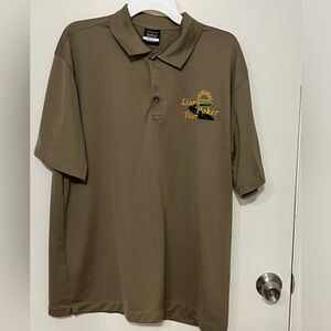 Nike Olive Polo Shirt with Embroidered Design